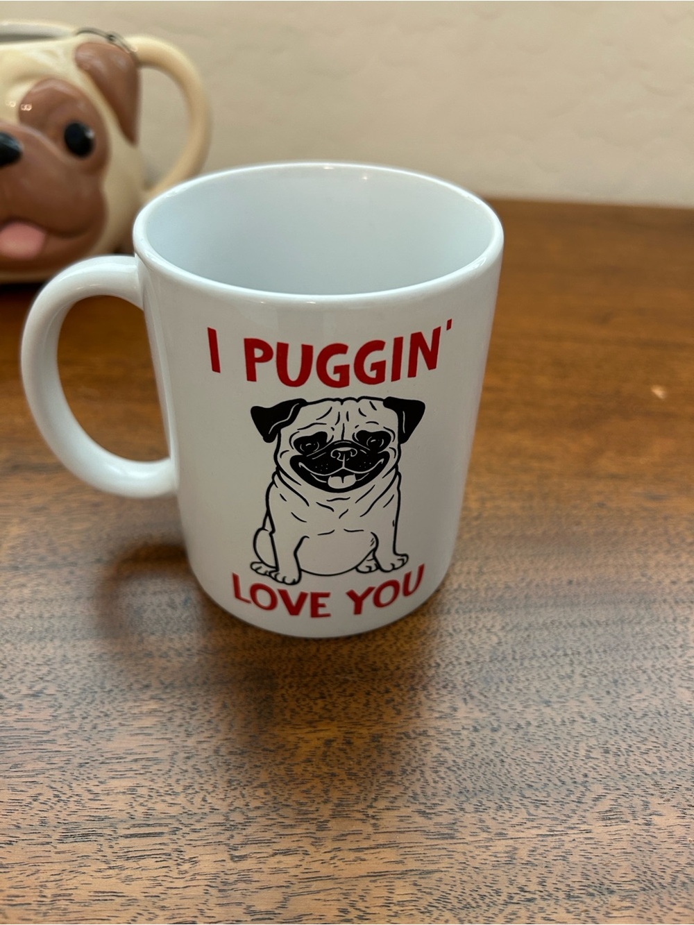 Pug Dog Ceramic Mug Trio - Brown & Cream Pug Mugs - Picture 8 of 11